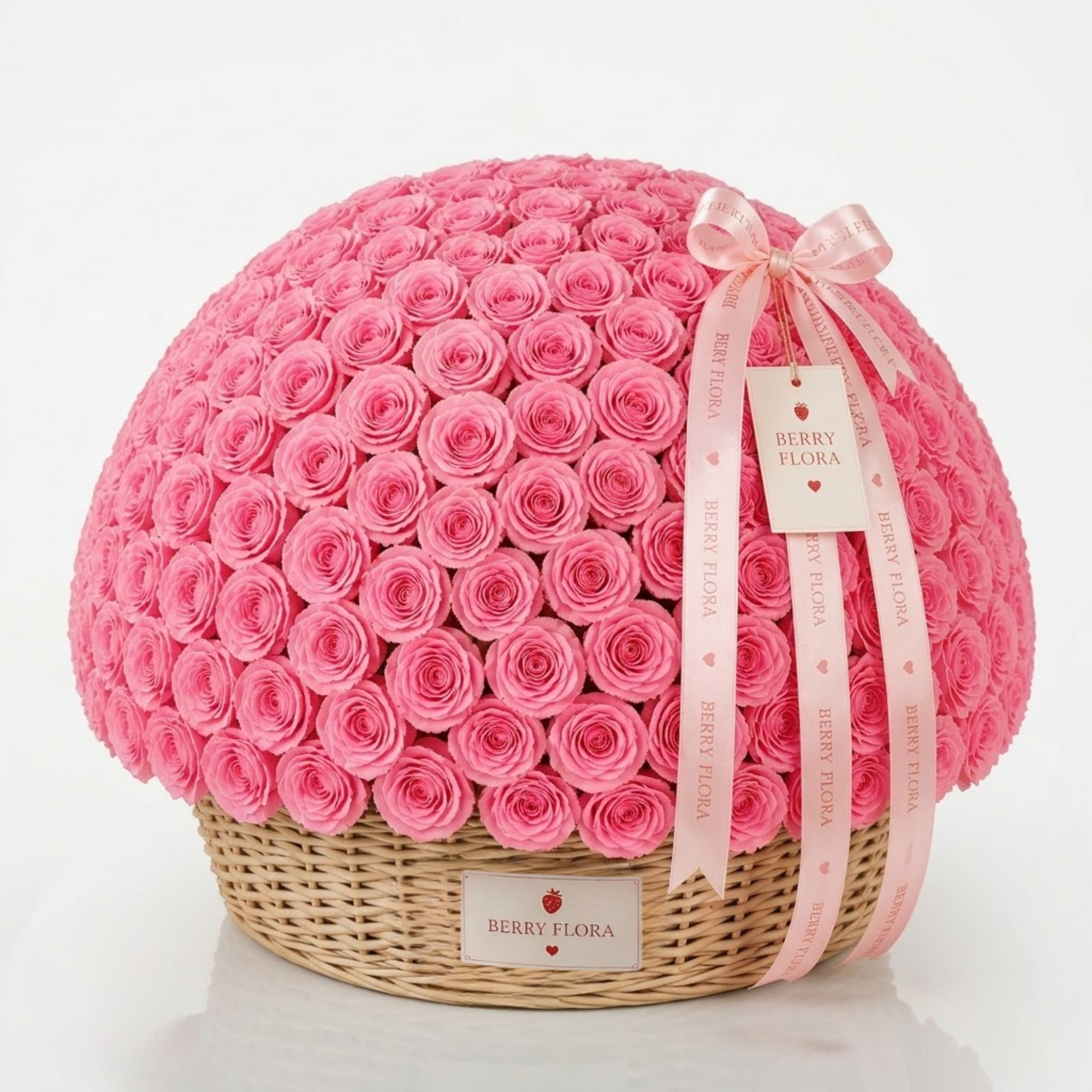 5 sizes Pink Crimson Basket