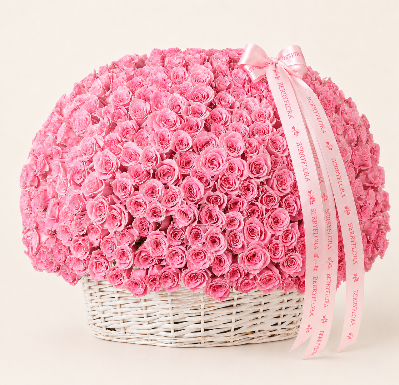 500 Blush Roses Basket