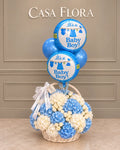 Large Basket New Born (free Balloons)
