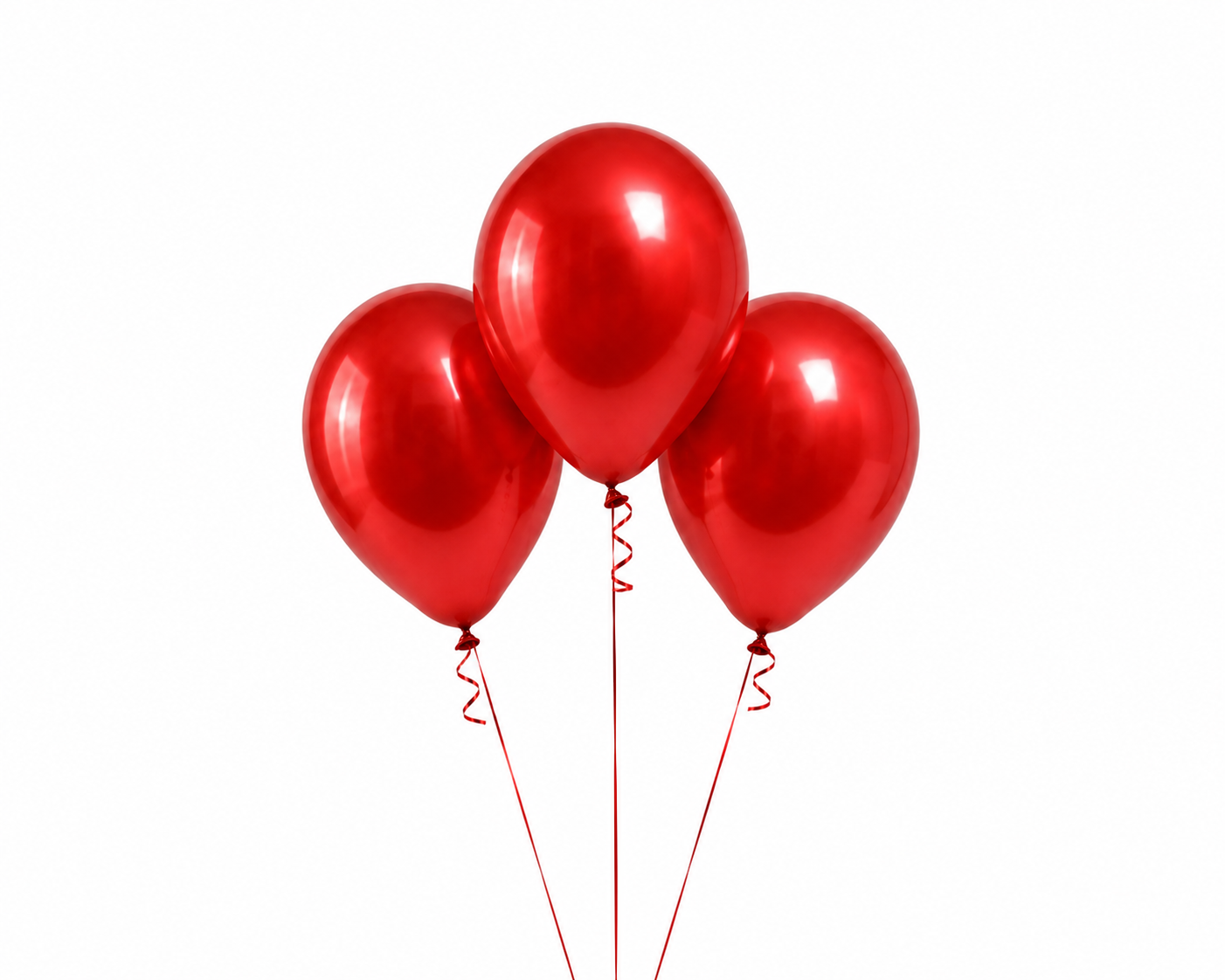 3 Red Balloon Set