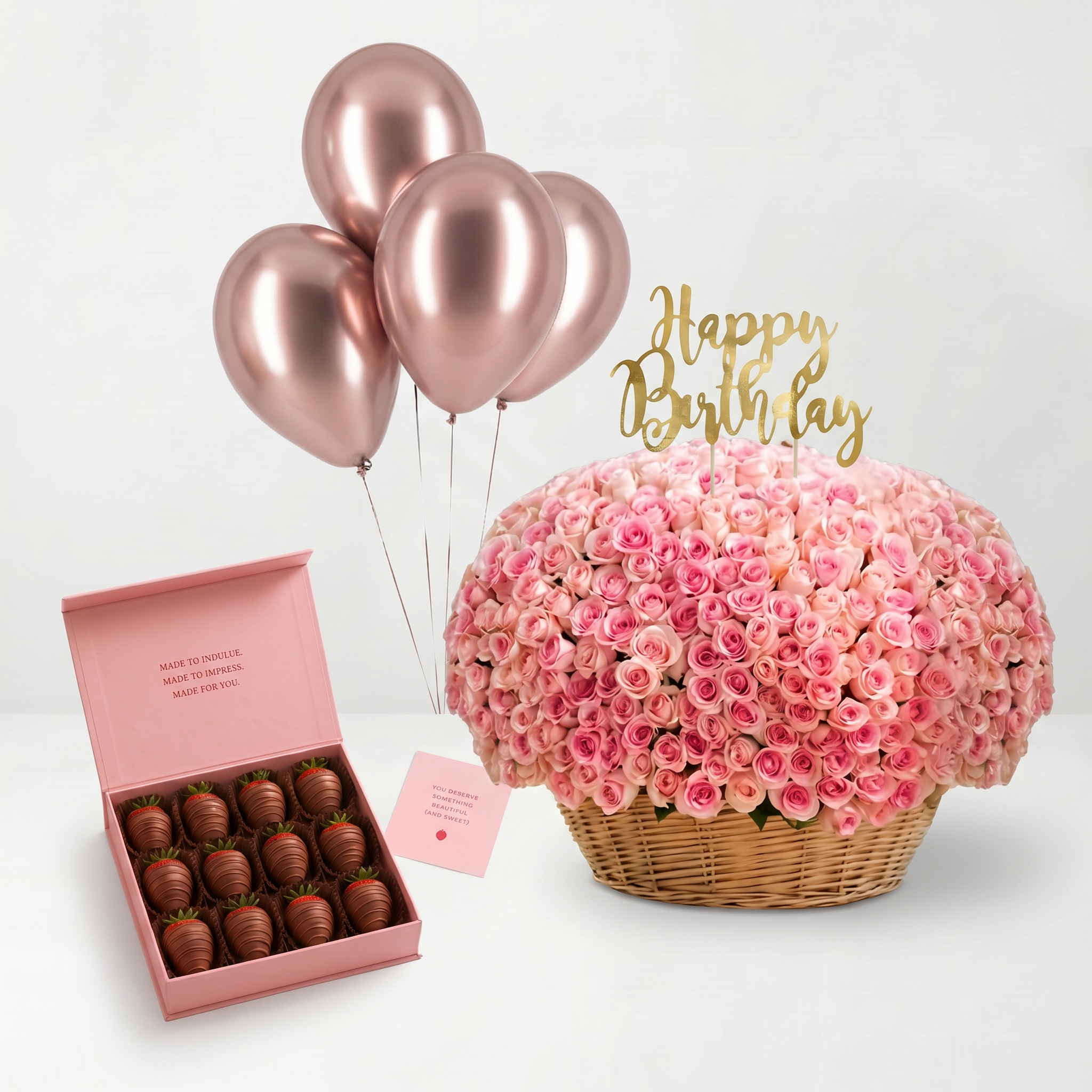Pink Bloom Birthday Luxe Set
