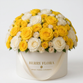 Golden Elegance Rose Hatbox