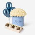 Baby Blue Luxe Roses & Strawberries Set