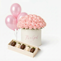 Baby Pink Luxe Roses & Strawberries Set